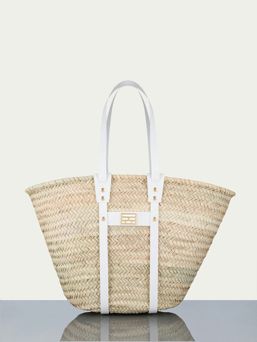 Straw Tote -- Off White